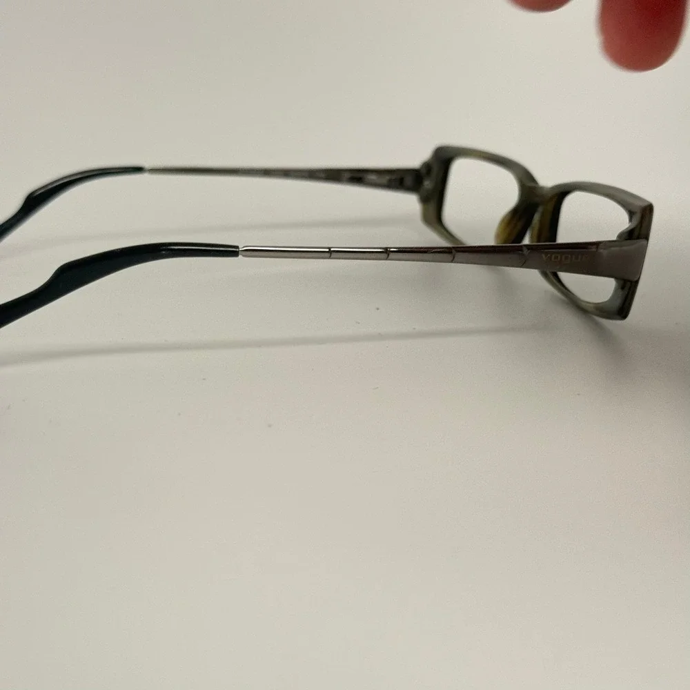 Vogue VO 2334 1225 Tortoise Rectangular Eyeglass Frames Italy 50-16-130 Gunmetal